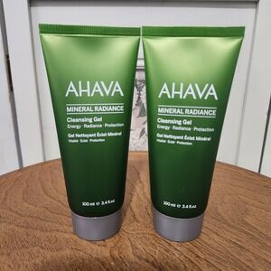 (Lot of 2) AHAVA Mineral Radiance Cleansing Gel 3.4 fl. oz Full Size Skincare